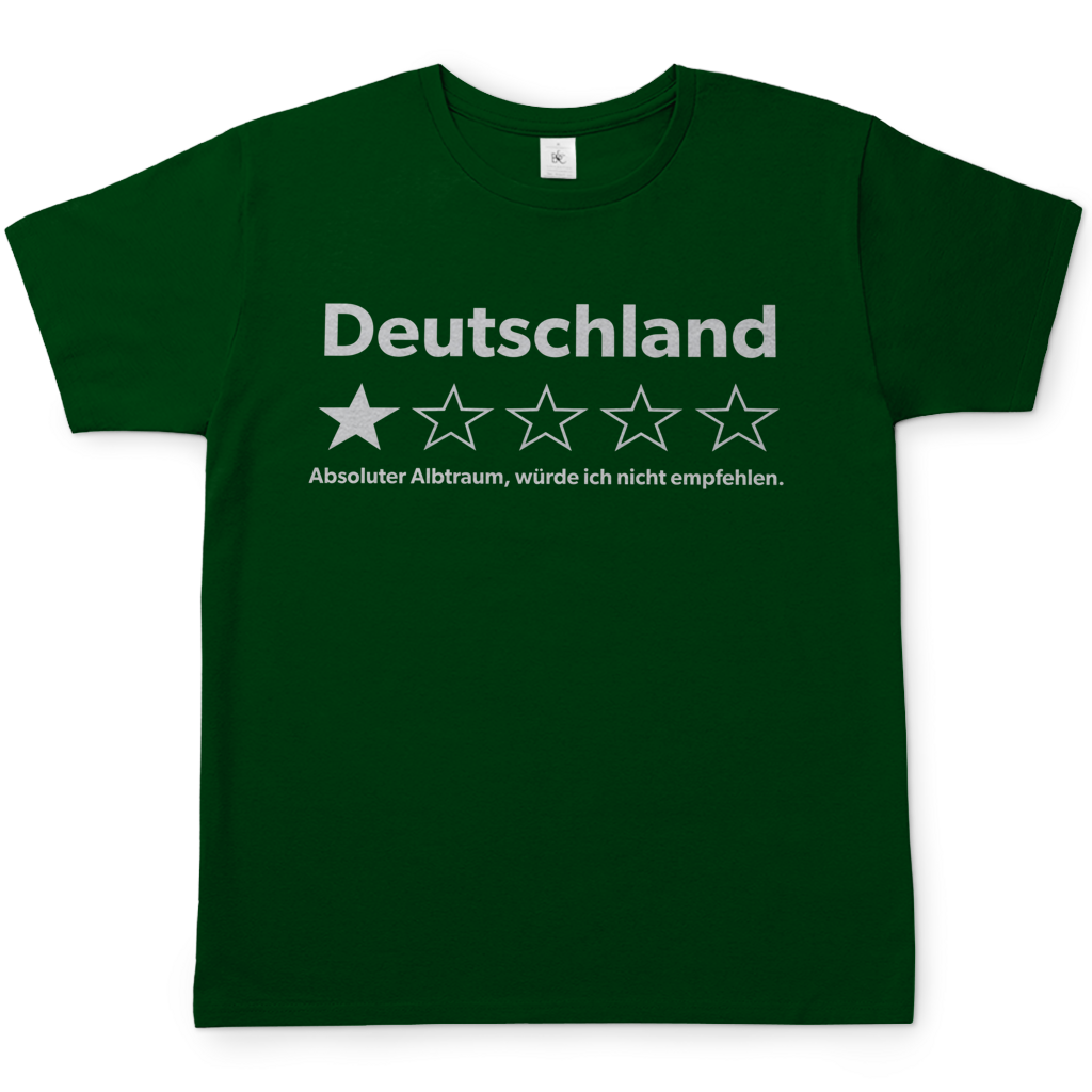 Deutschland 1 Stern absoluter Albtraum - Herren T-Shirt Bottle Green