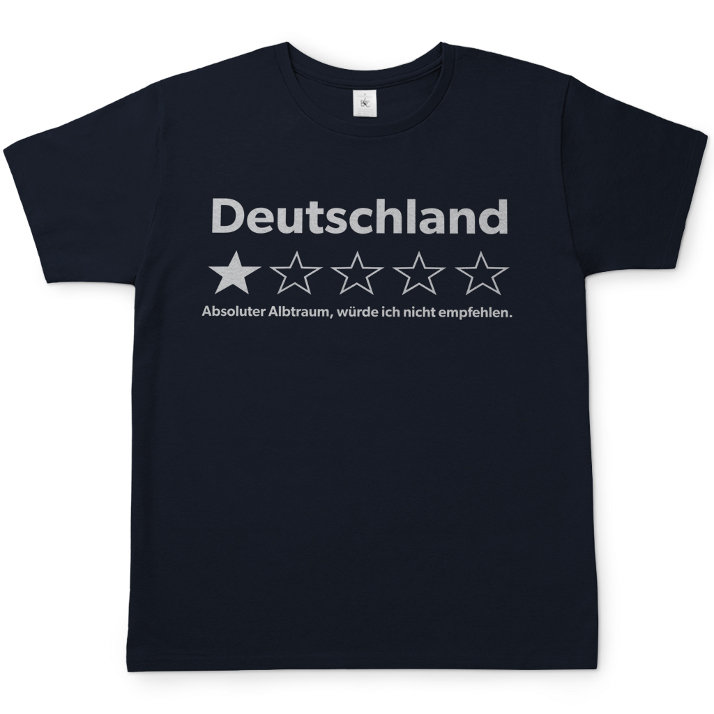 Deutschland 1 Stern absoluter Albtraum - Herren T-Shirt Navy