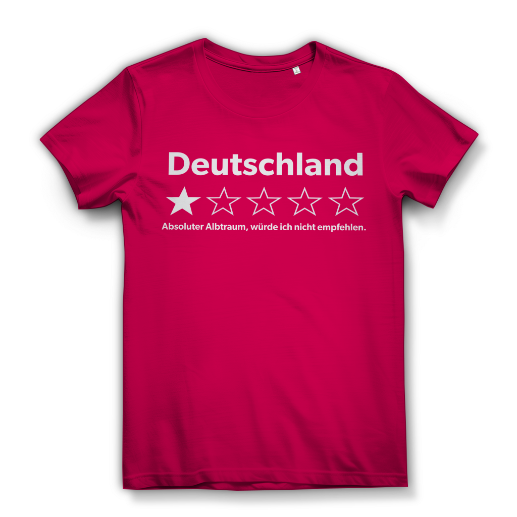 Deutschland 1 Stern absoluter Albtraum - Damen Premium Bio T-Shirt Fuchsia