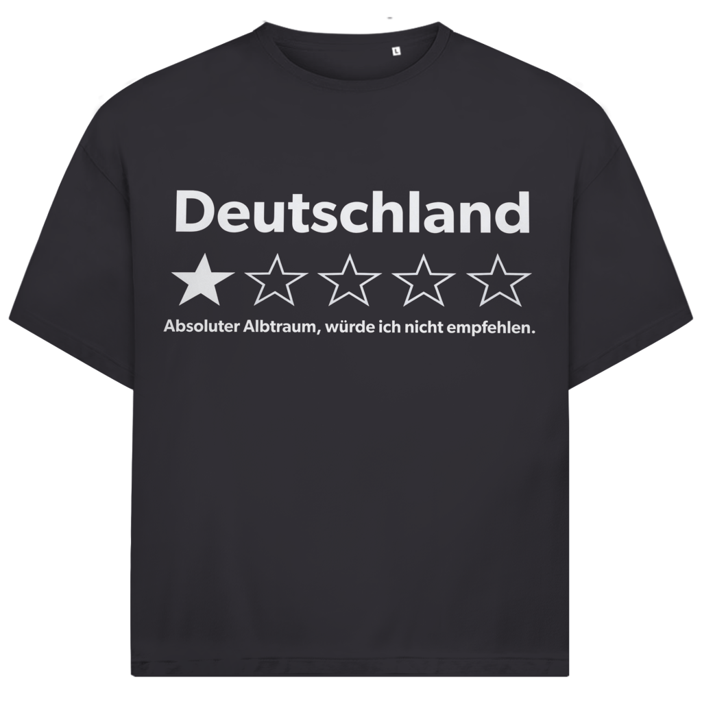 Deutschland 1 Stern absoluter Albtraum - Jack and Jones Oversize T-Shirt Asphalt