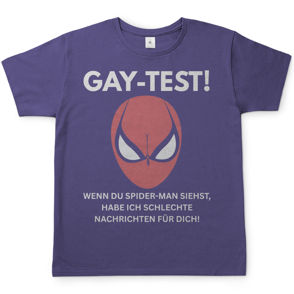 Gay Test wenn du Spider-Man siehst schlechte Nachrichten - Herren T-Shirt Millennial Lilac
