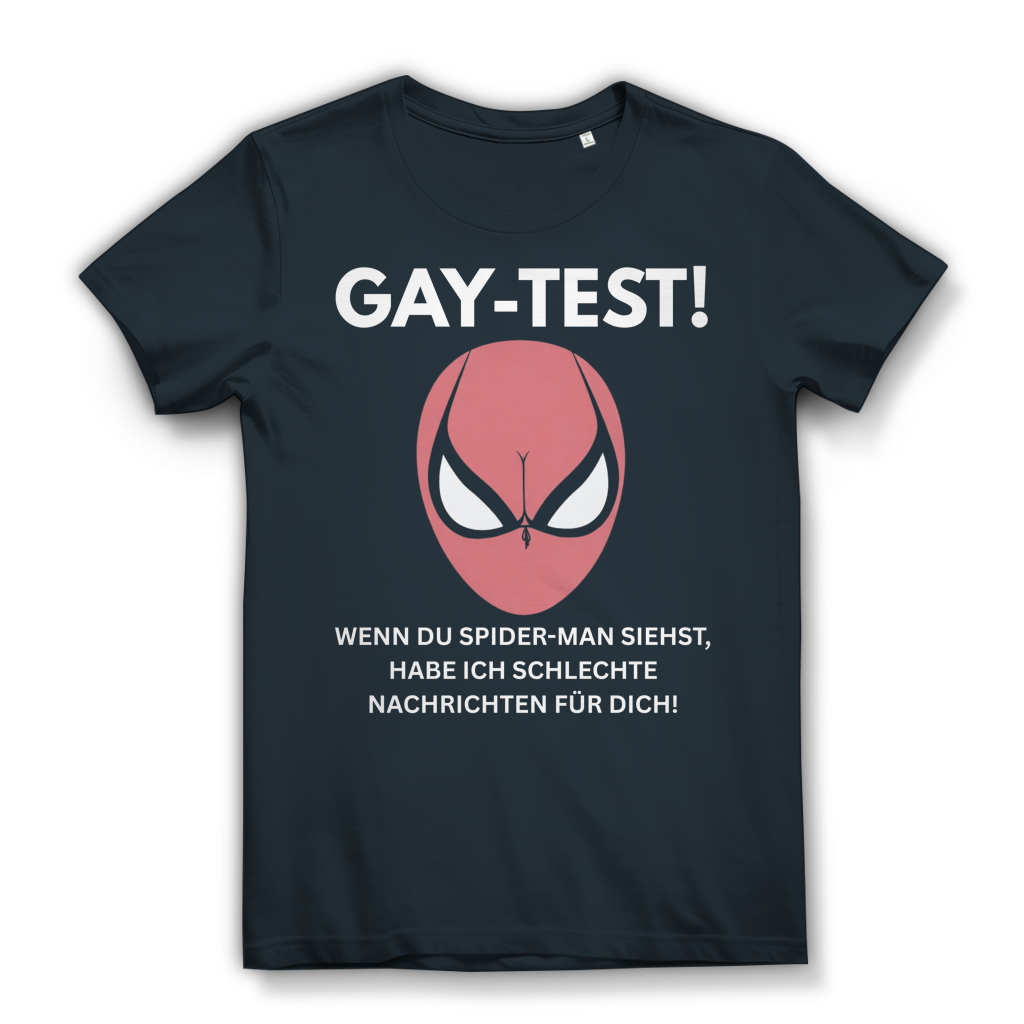 Gay Test wenn du Spider-Man siehst schlechte Nachrichten - Damen Premium Bio T-Shirt Dark Grey