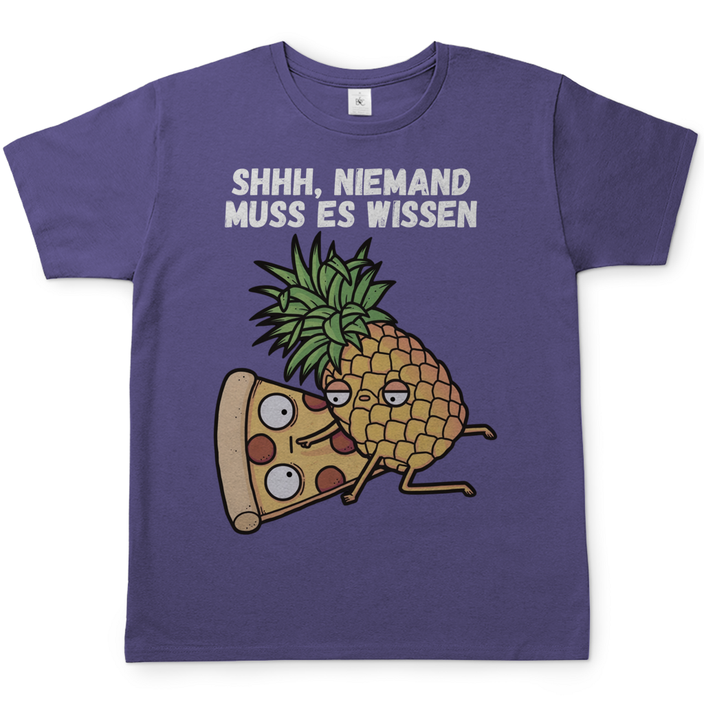Pizza Hawaii Shhh niemand muss es wissen - Herren T-Shirt Millennial Lilac