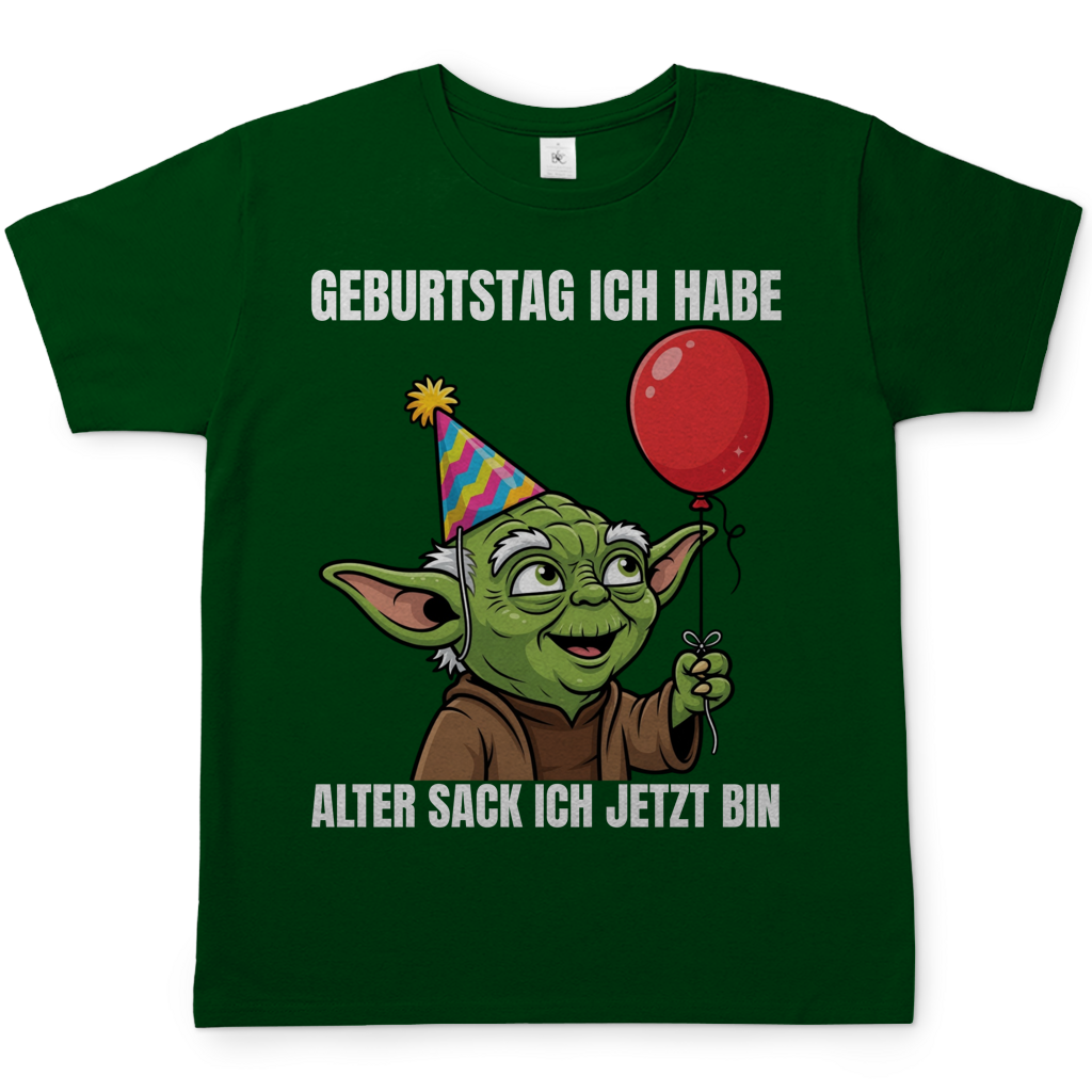 Geburtstag ich habe alter Sack ich jetzt bin Meister Yoda - Herren T-Shirt Bottle Green