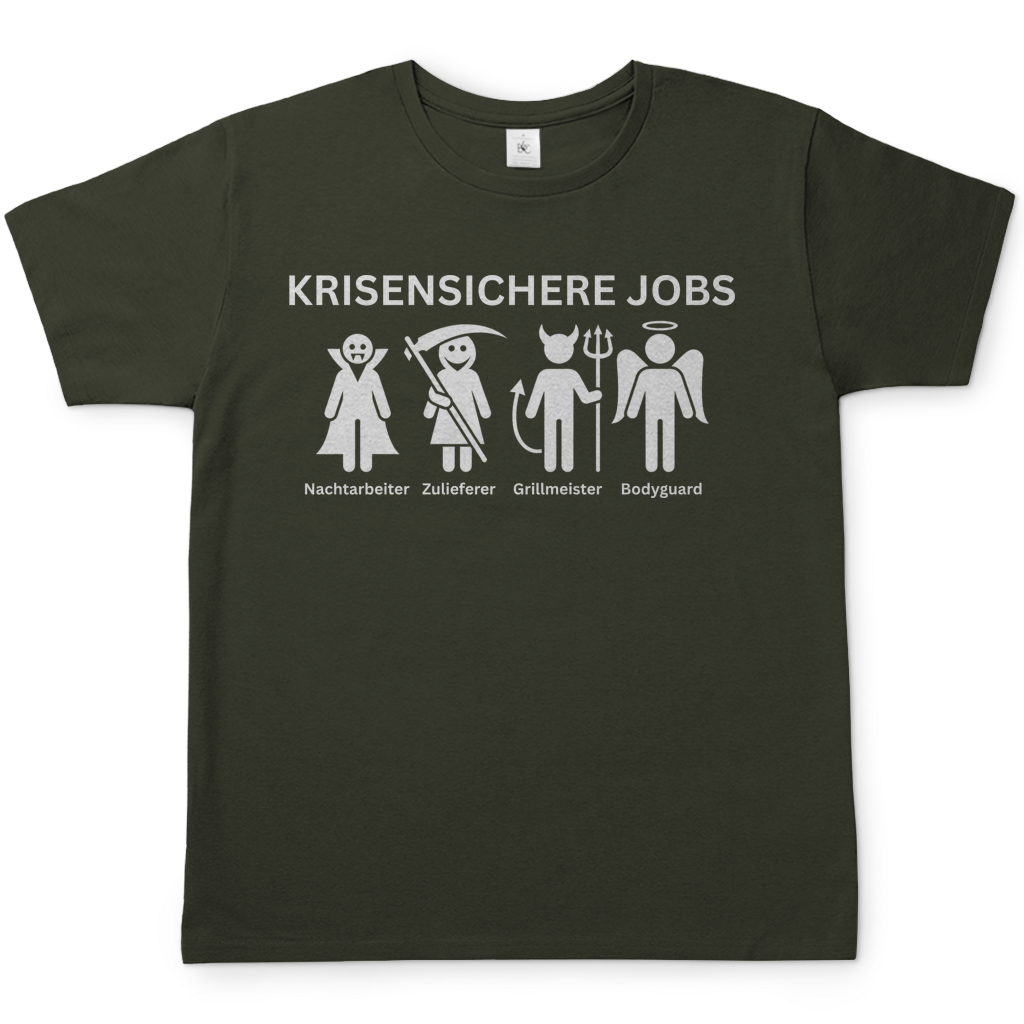 Krisensichere Jobs - Herren T-Shirt Urban Khaki