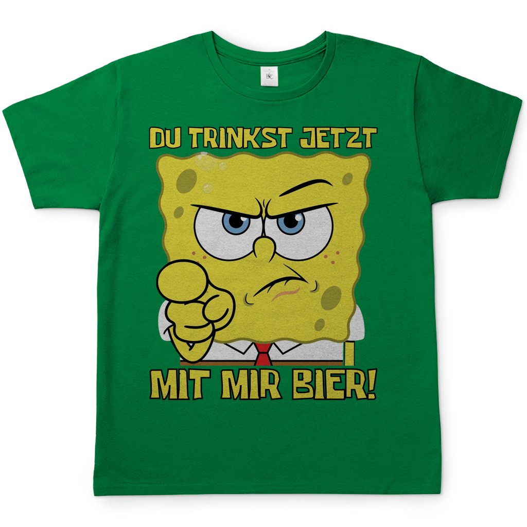 Du trinkst jetzt mit mir Bier - Herren T-Shirt Kelly Green