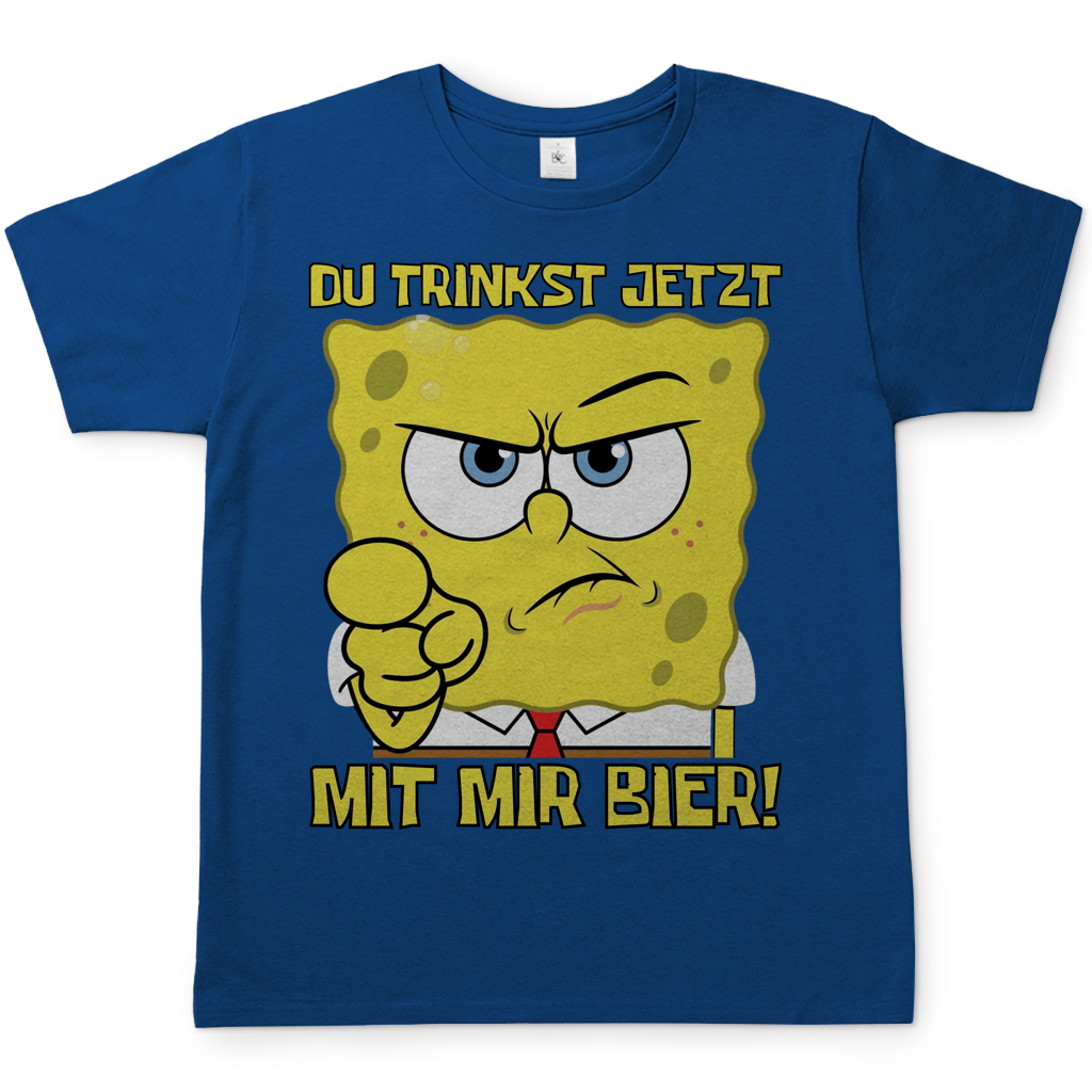 Du trinkst jetzt mit mir Bier - Herren T-Shirt Royal Blue