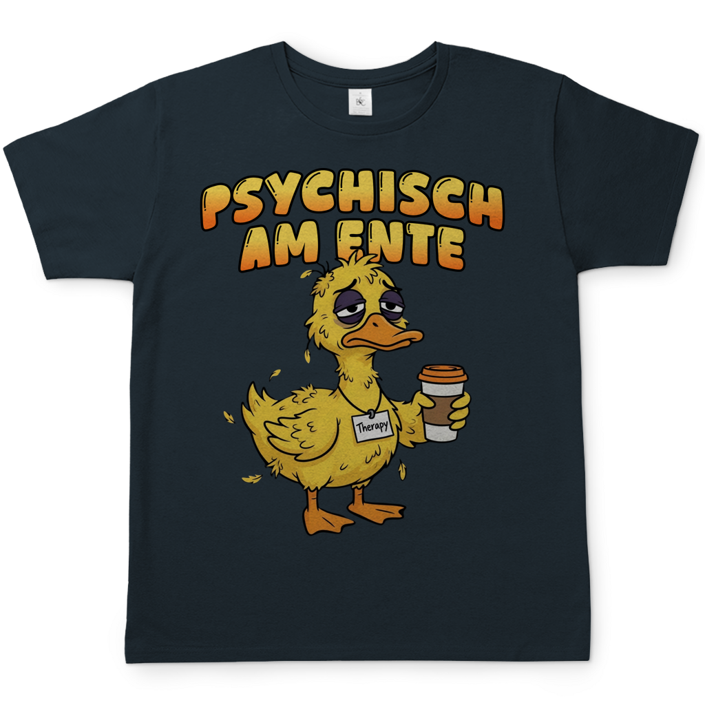 Psychisch am Ente - Herren T-Shirt Dark Grey Solid