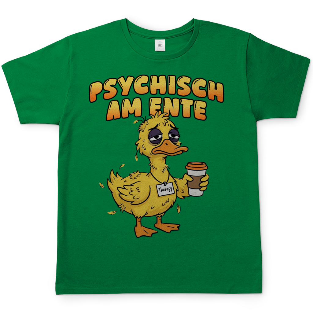 Psychisch am Ente - Herren T-Shirt Kelly Green