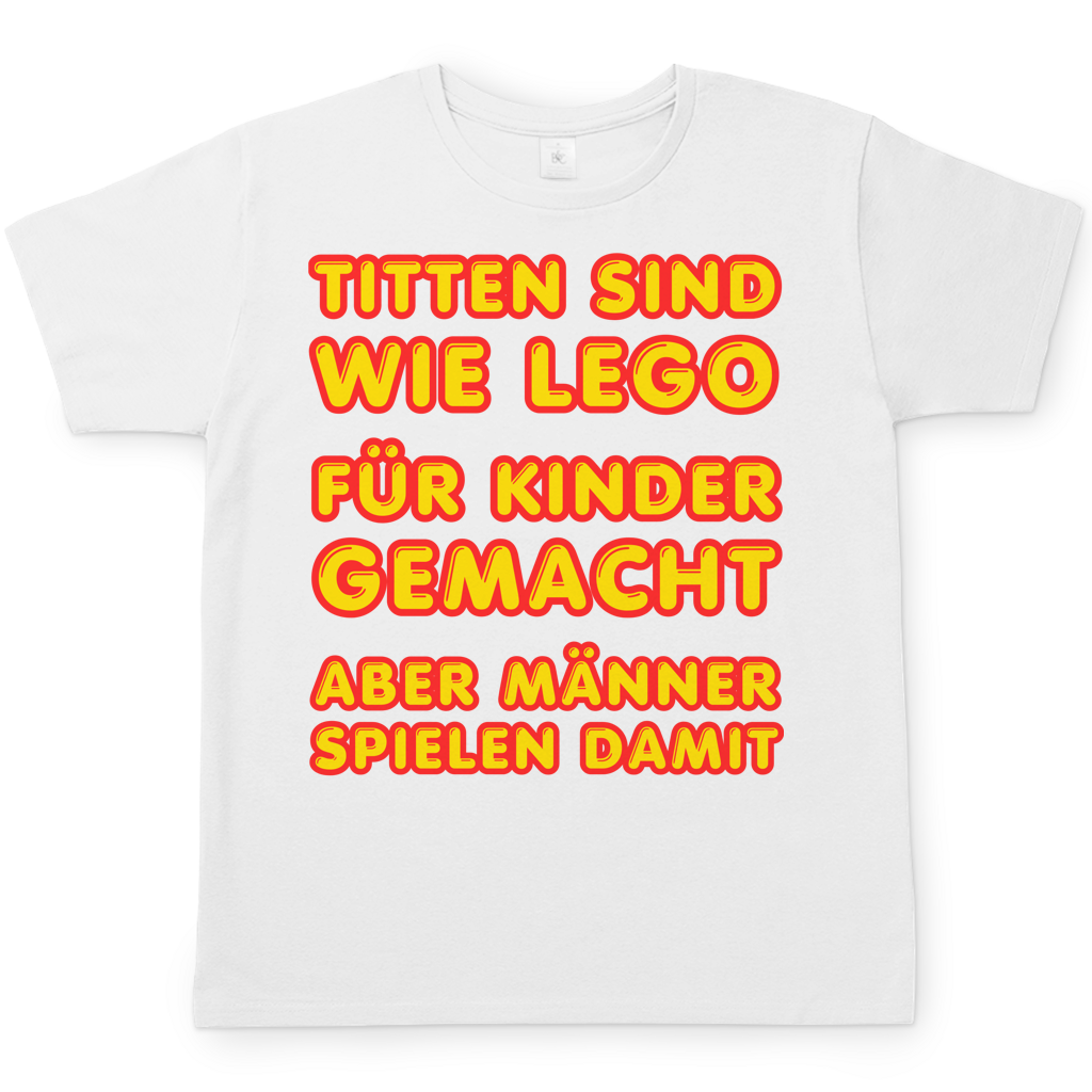 Titten sind wie Lego - Herren T-Shirt White