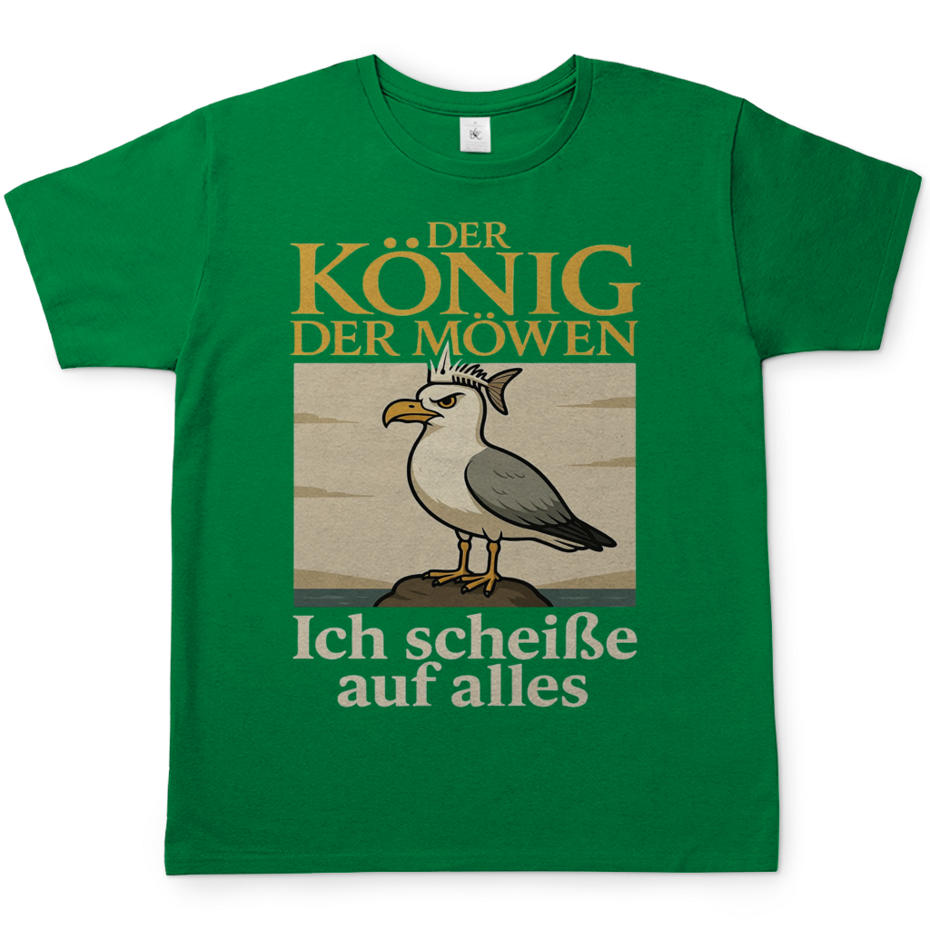 Der König der Möwen ich scheiße auf alles - Herren T-Shirt Kelly Green