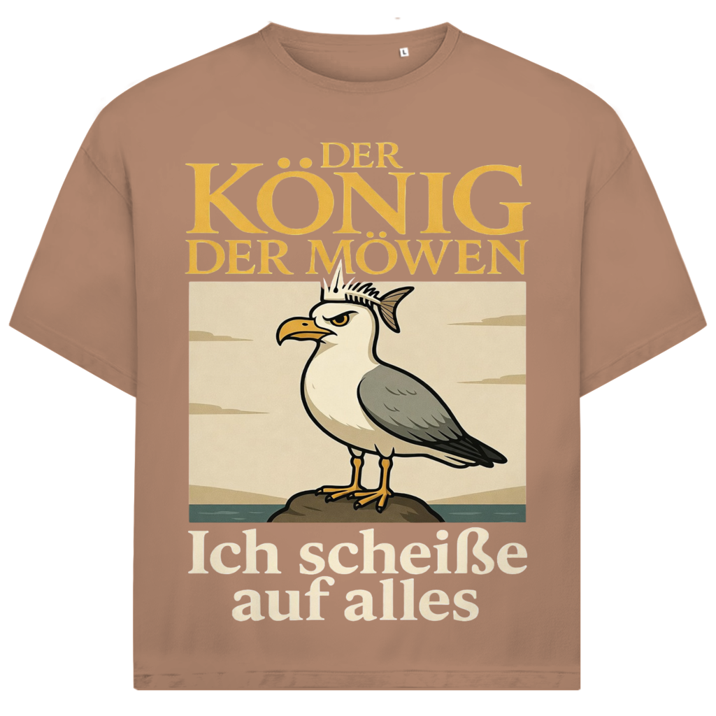 Der König der Möwen ich scheiße auf alles - Jack and Jones Oversize T-Shirt