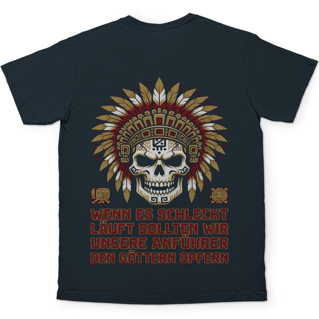 Wenn es schlecht läuft sollten wir unsere Anführer opfern - Herren T-Shirt Dark Grey Solid