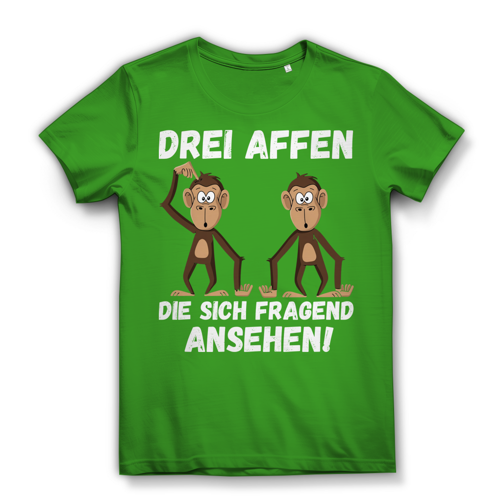Drei Affen die sich fragend ansehen! - Damen Premium Bio T-Shirt Real Green
