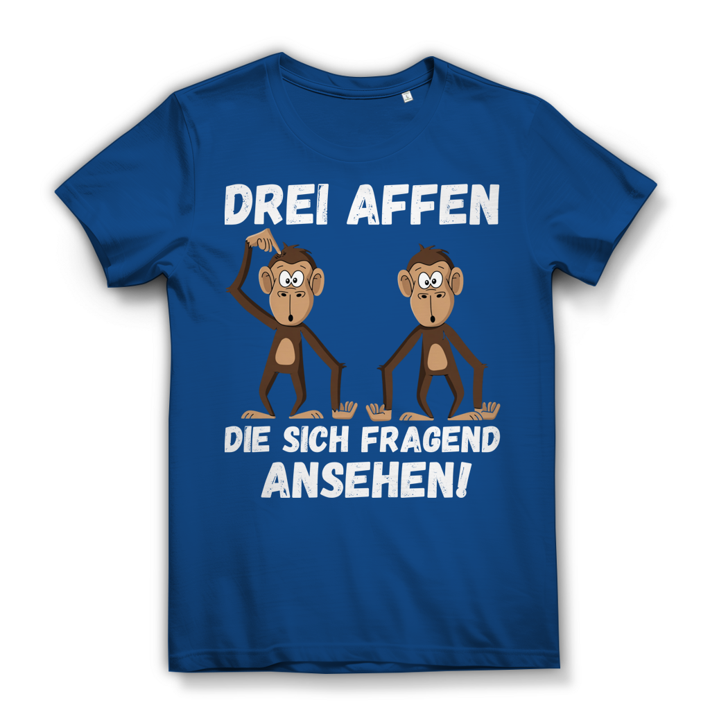 Drei Affen die sich fragend ansehen! - Damen Premium Bio T-Shirt Royal Blue