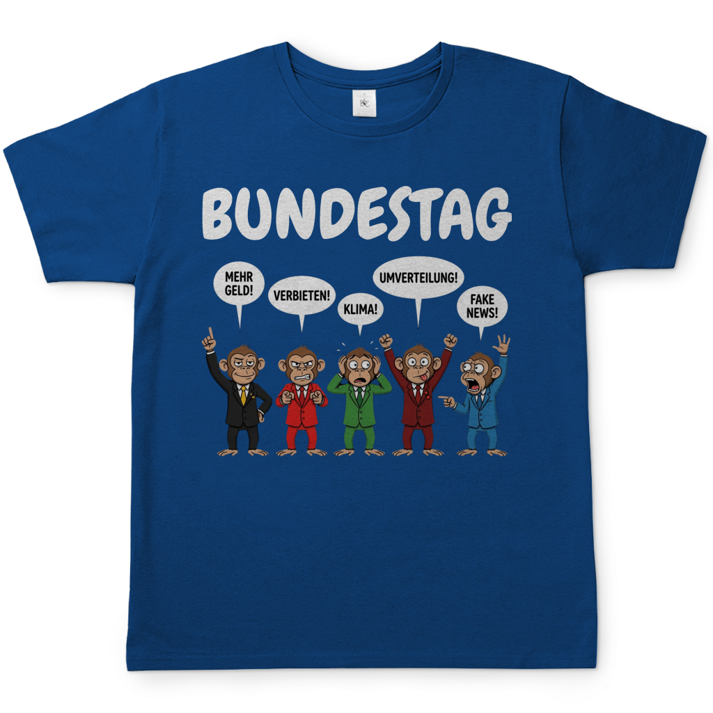 Bundestag voller Affen - Herren T-Shirt Royal Blue