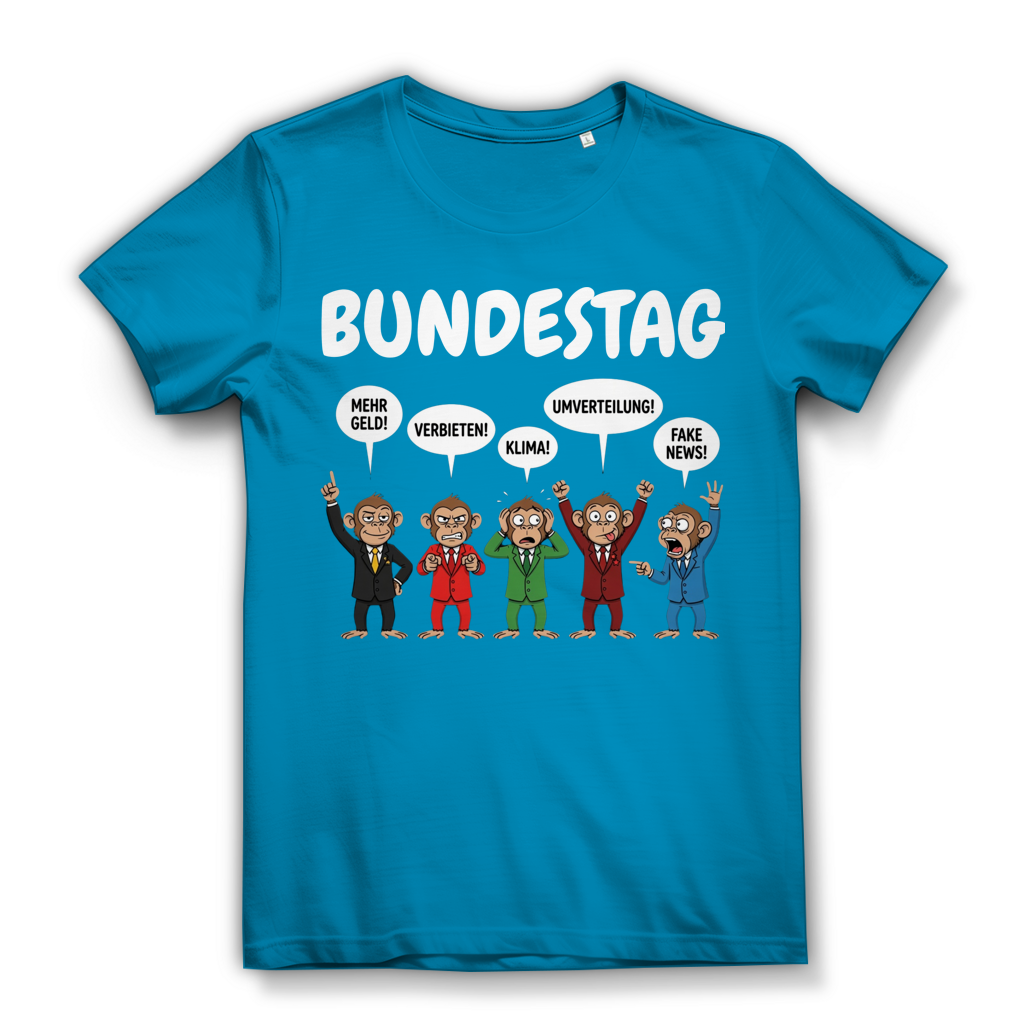 Bundestag voller Affen - Damen Premium Bio T-Shirt Atoll