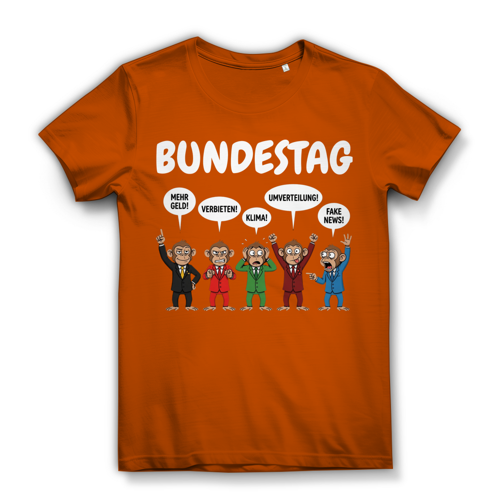 Bundestag voller Affen - Damen Premium Bio T-Shirt Urban Orange