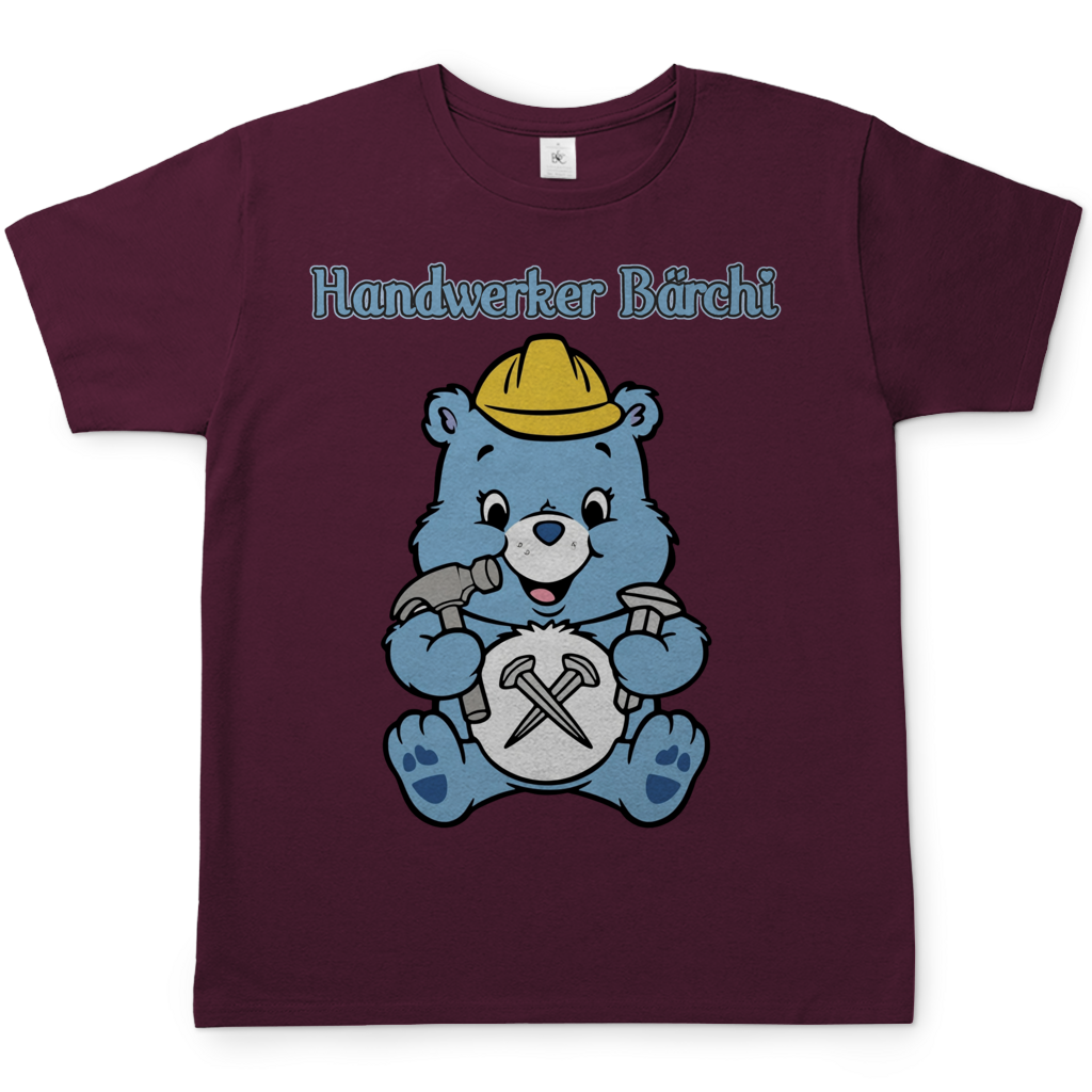 Handwerker Bärchi - Glücksbärchi - Herren T-Shirt Burgundy