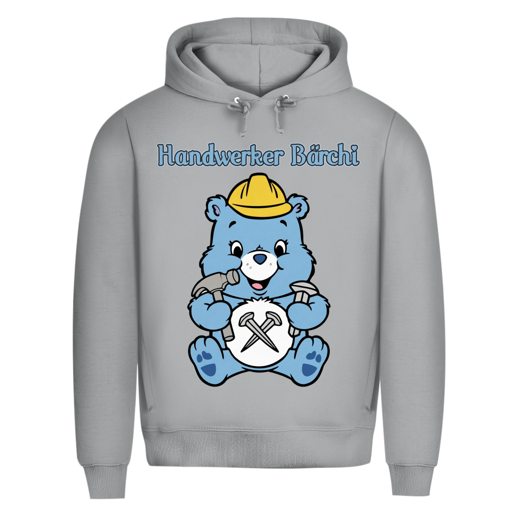 Handwerker Bärchi - Glücksbärchi - Herren Premium Bio Hoodie Heather Grey