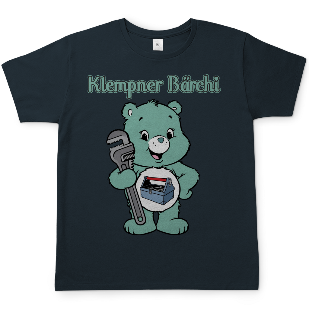 Klempner Bärchi - Glücksbärchi - Herren T-Shirt Dark Grey Solid