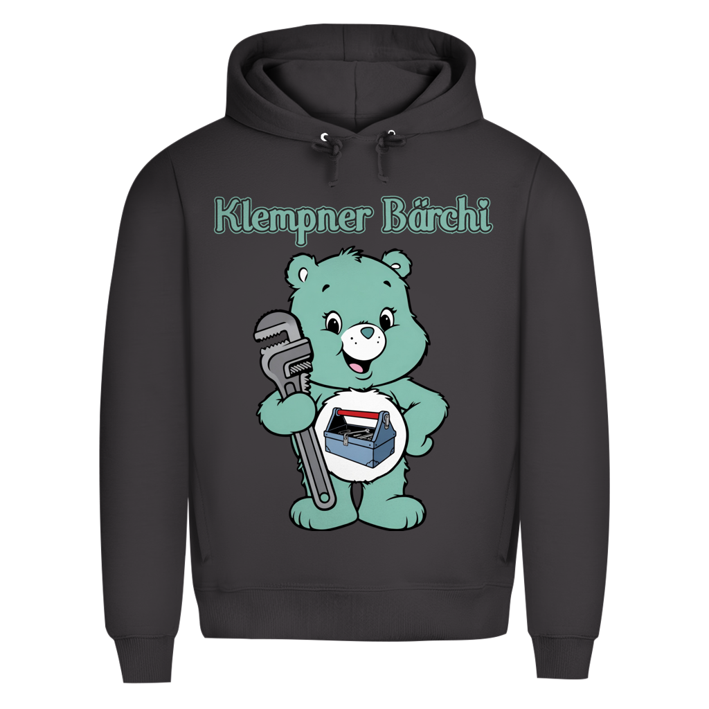 Klempner Bärchi - Glücksbärchi - Herren Premium Bio Hoodie Asphalt