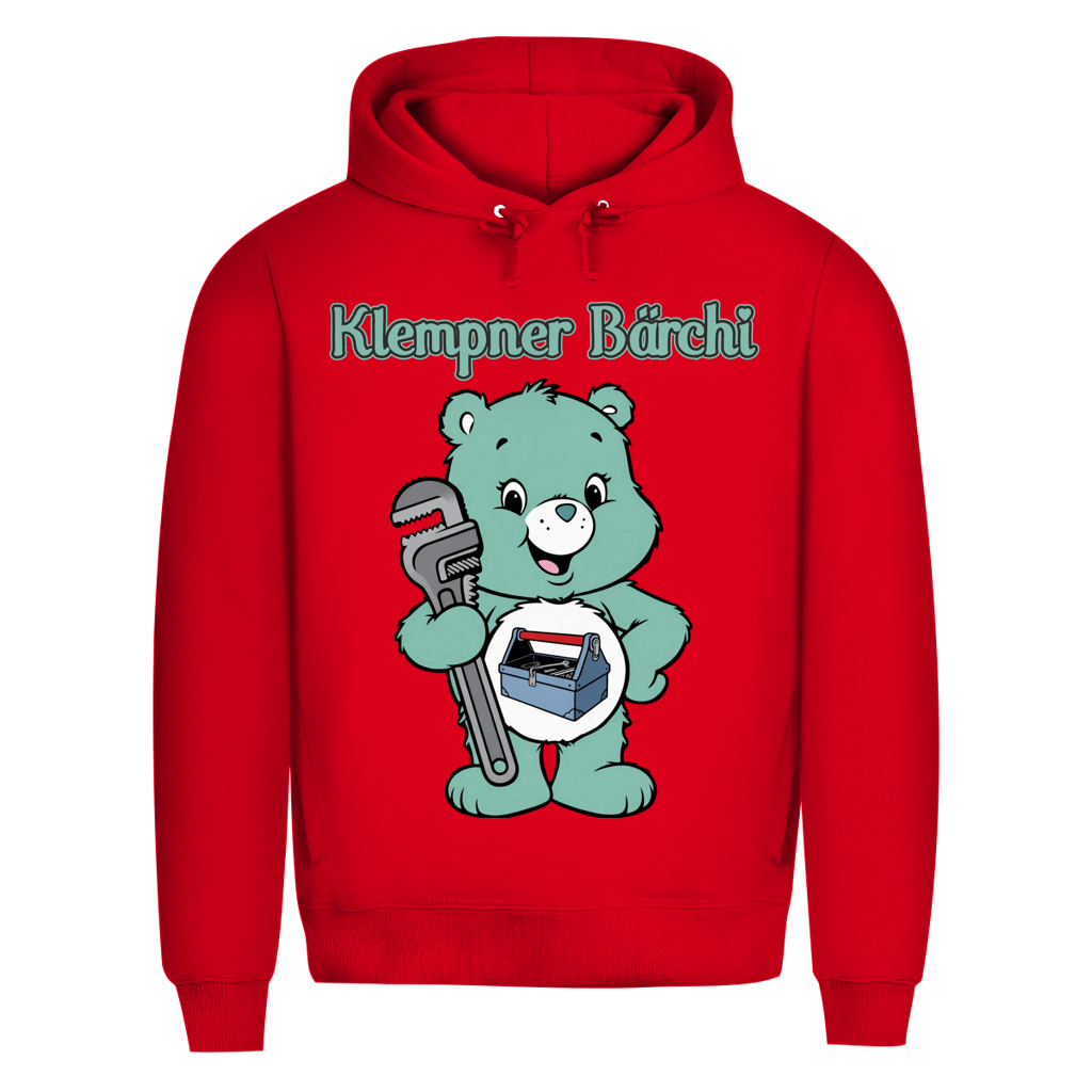 Klempner Bärchi - Glücksbärchi - Herren Premium Bio Hoodie Red