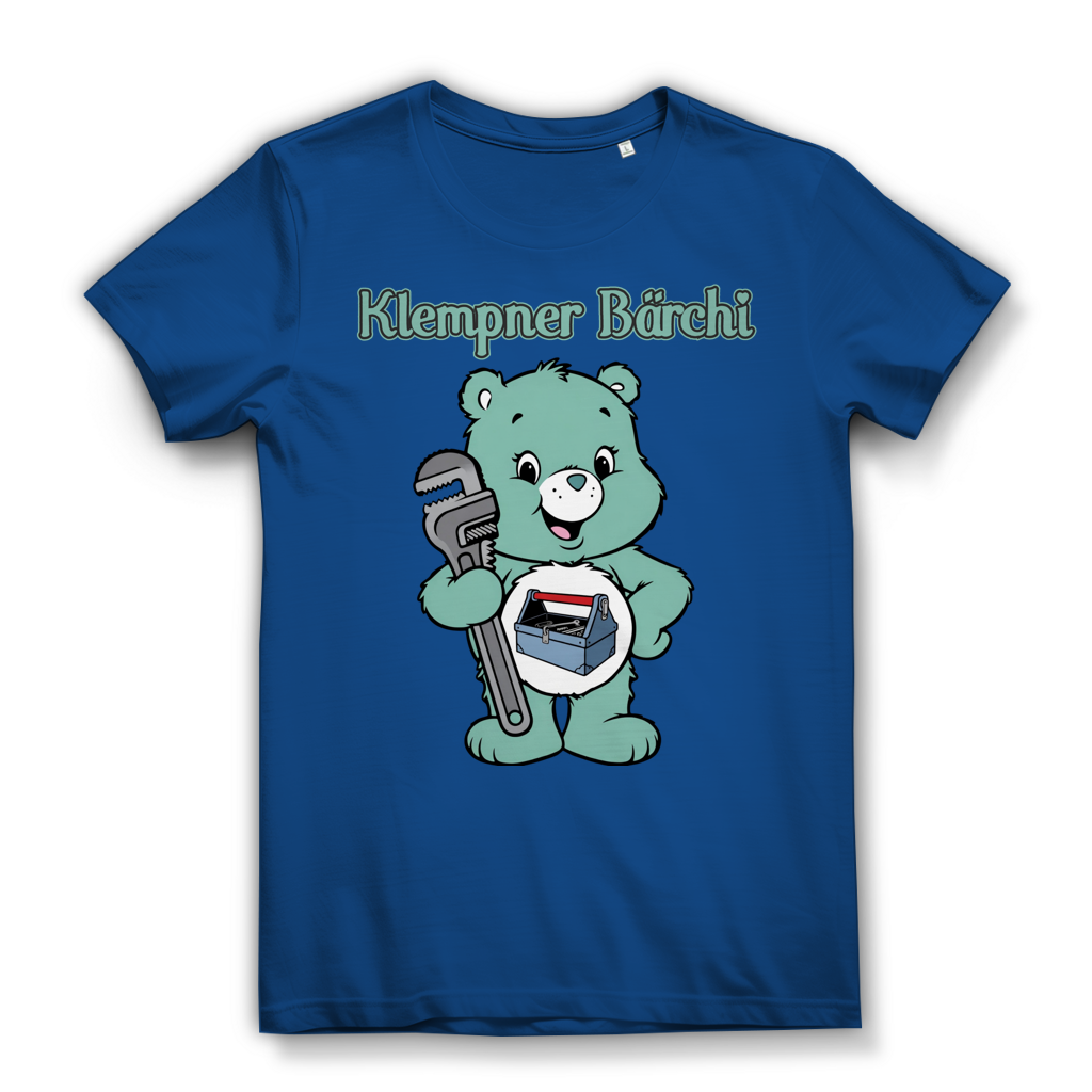 Klempner Bärchi - Glücksbärchi - Damen Premium Bio T-Shirt Royal Blue