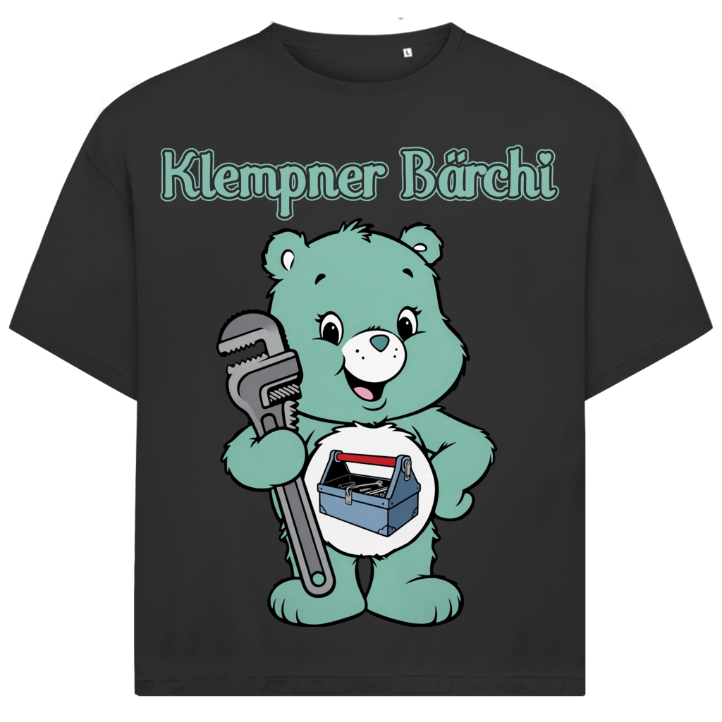 Klempner Bärchi - Glücksbärchi - Jack and Jones Oversize T-Shirt Black