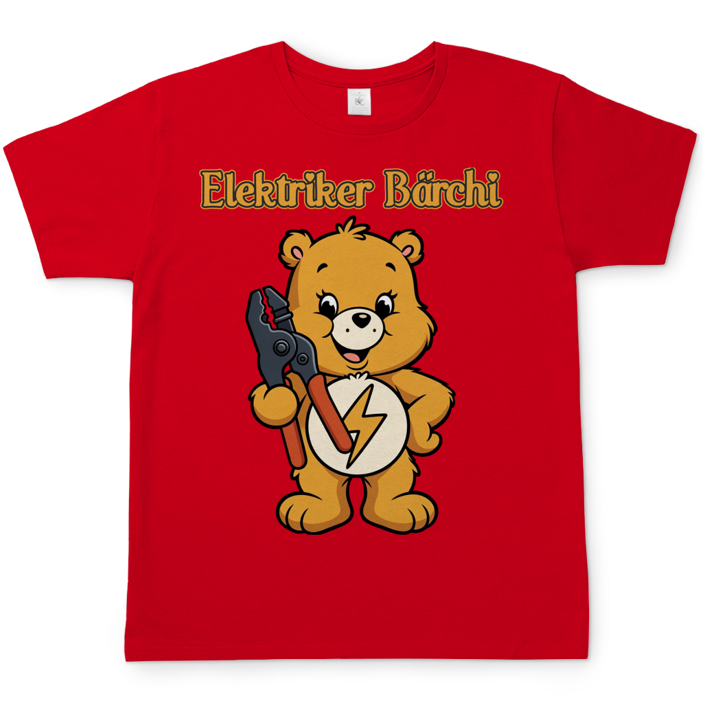 Elektriker Bärchi - Glücksbärchi - Herren T-Shirt Red