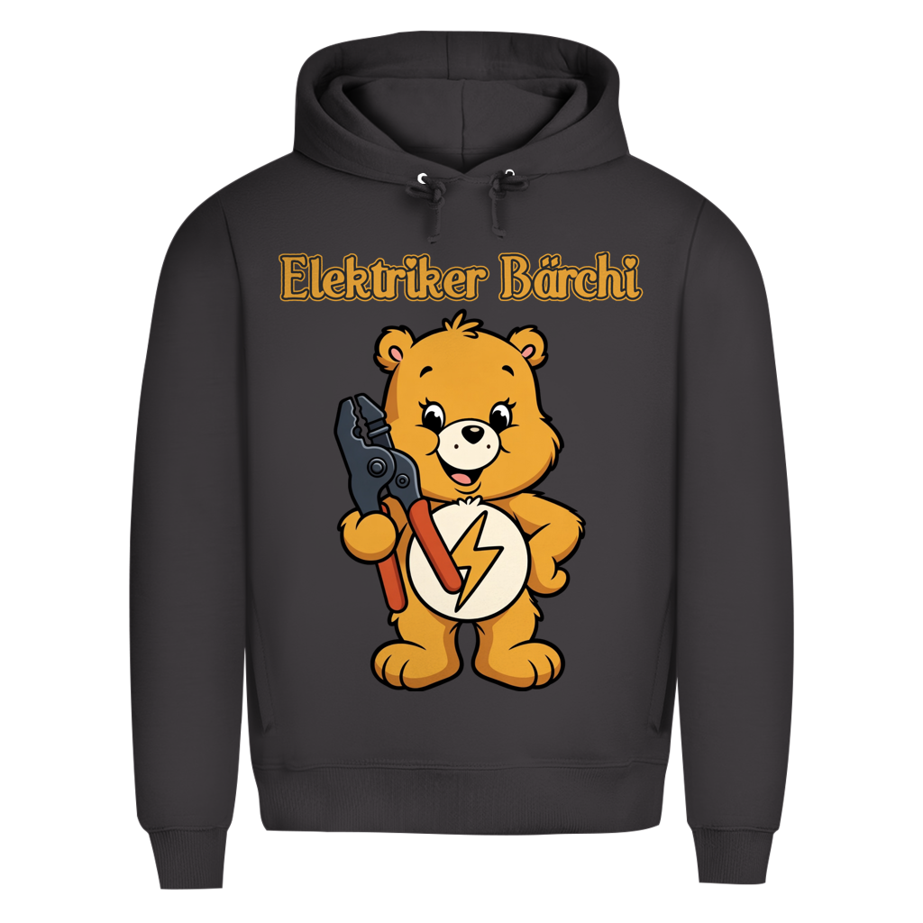 Elektriker Bärchi - Glücksbärchi - Herren Premium Bio Hoodie Asphalt