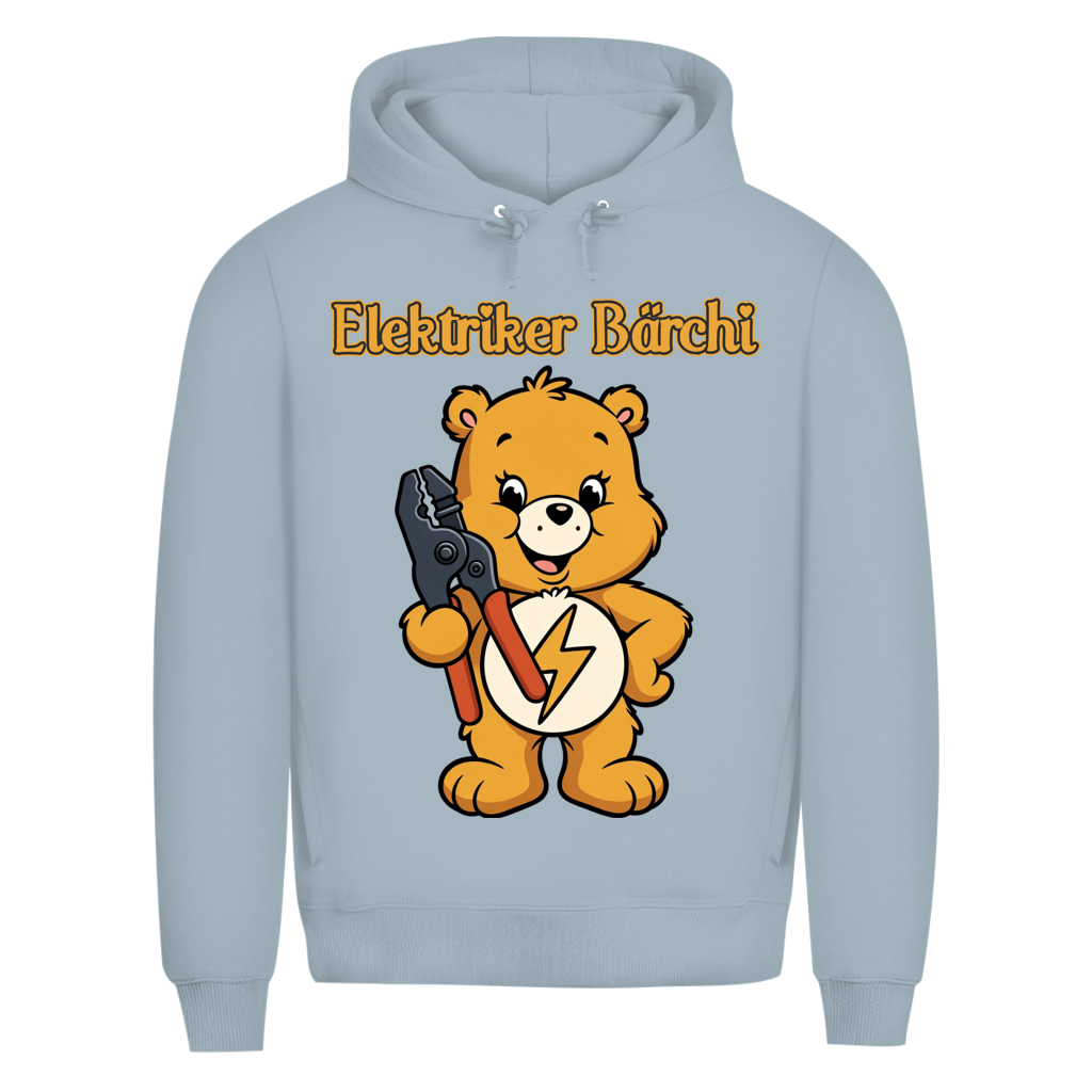 Elektriker Bärchi - Glücksbärchi - Herren Premium Bio Hoodie Blue Fog