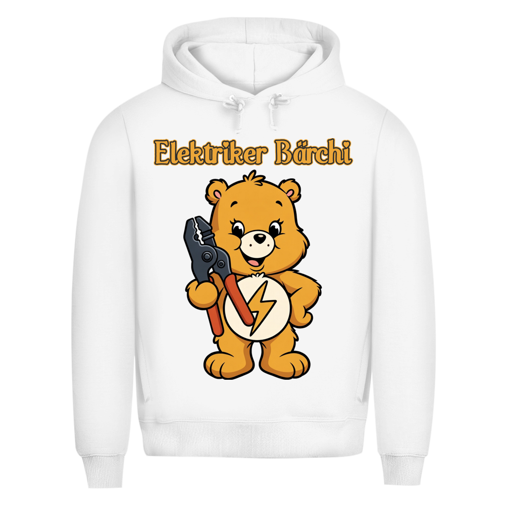 Elektriker Bärchi - Glücksbärchi - Herren Premium Bio Hoodie White