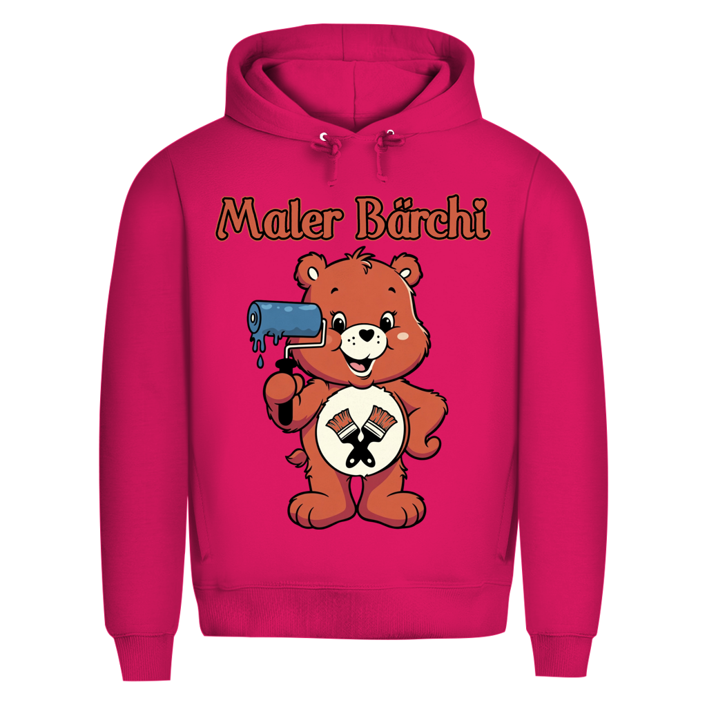 Maler Bärchi - Glücksbärchi - Herren Premium Bio Hoodie Magenta Pink