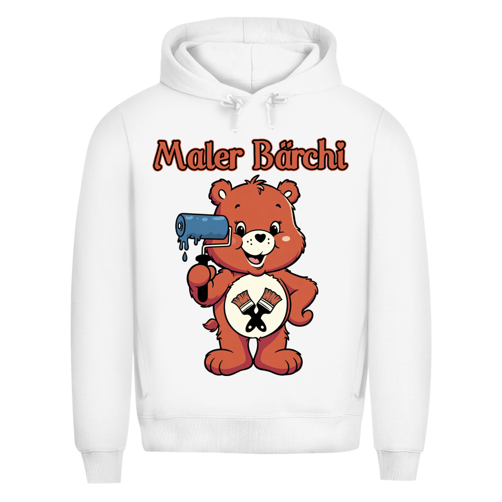 Maler Bärchi - Glücksbärchi - Herren Premium Bio Hoodie White