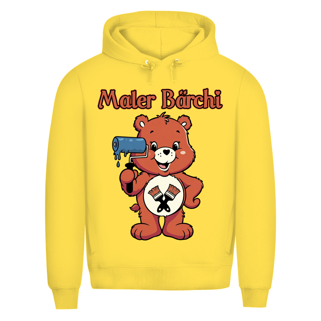 Maler Bärchi - Glücksbärchi - Herren Premium Bio Hoodie Yellow Fizz