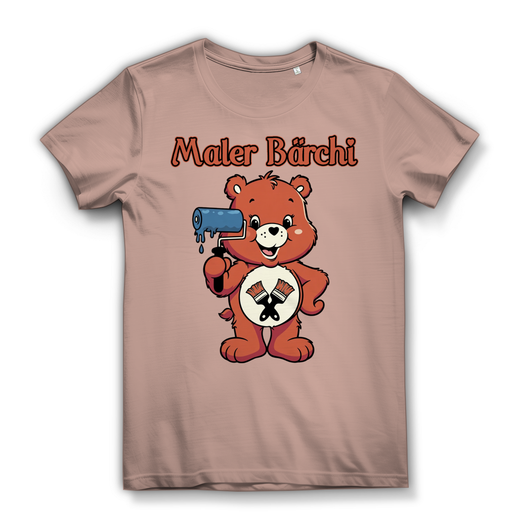 Maler Bärchi - Glücksbärchi - Damen Premium Bio T-Shirt Millennial Pink