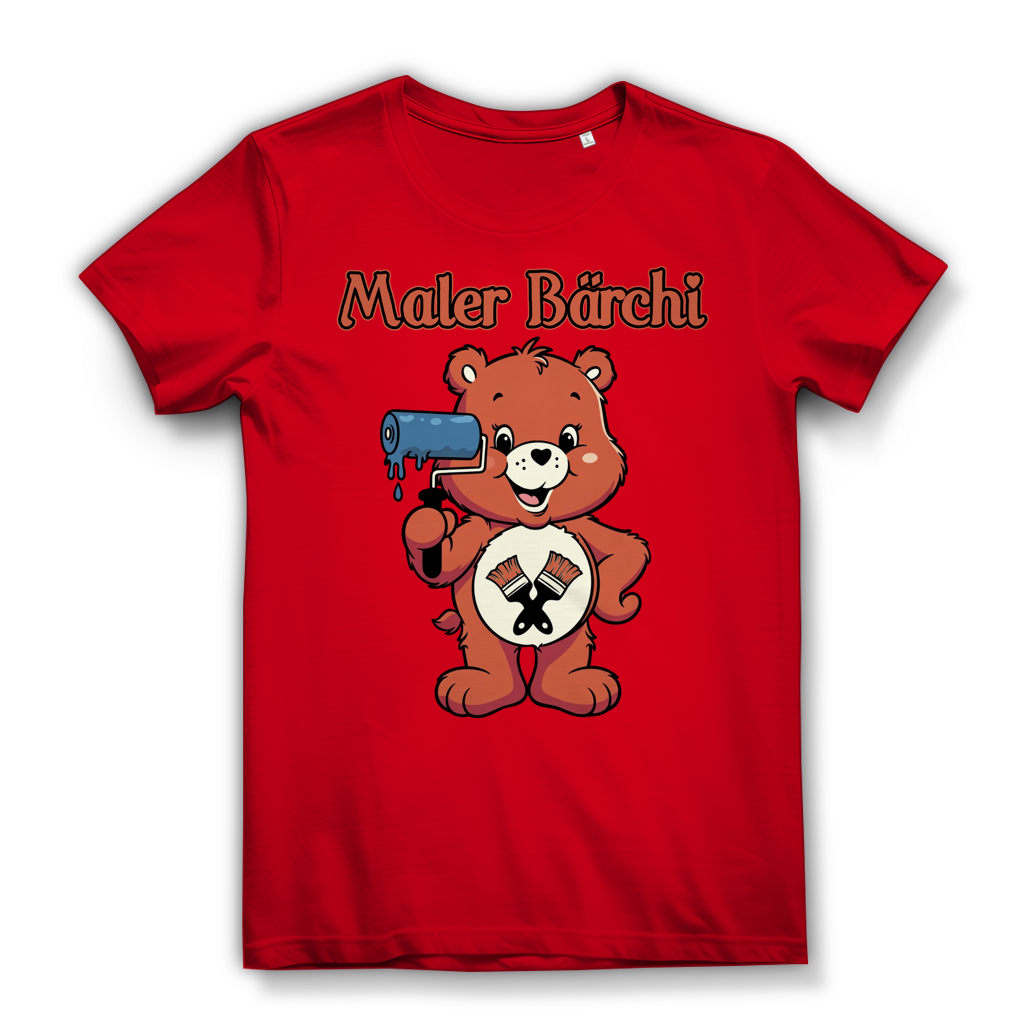 Maler Bärchi - Glücksbärchi - Damen Premium Bio T-Shirt Red