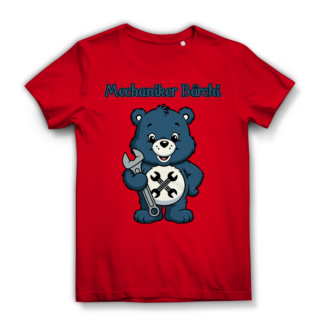 Mechaniker Bärchi - Glücksbärchi - Damen Premium Bio T-Shirt Red