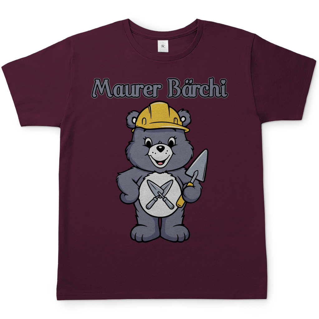 Maurer Bärchi Glücksbärchi - Herren T-Shirt Burgundy