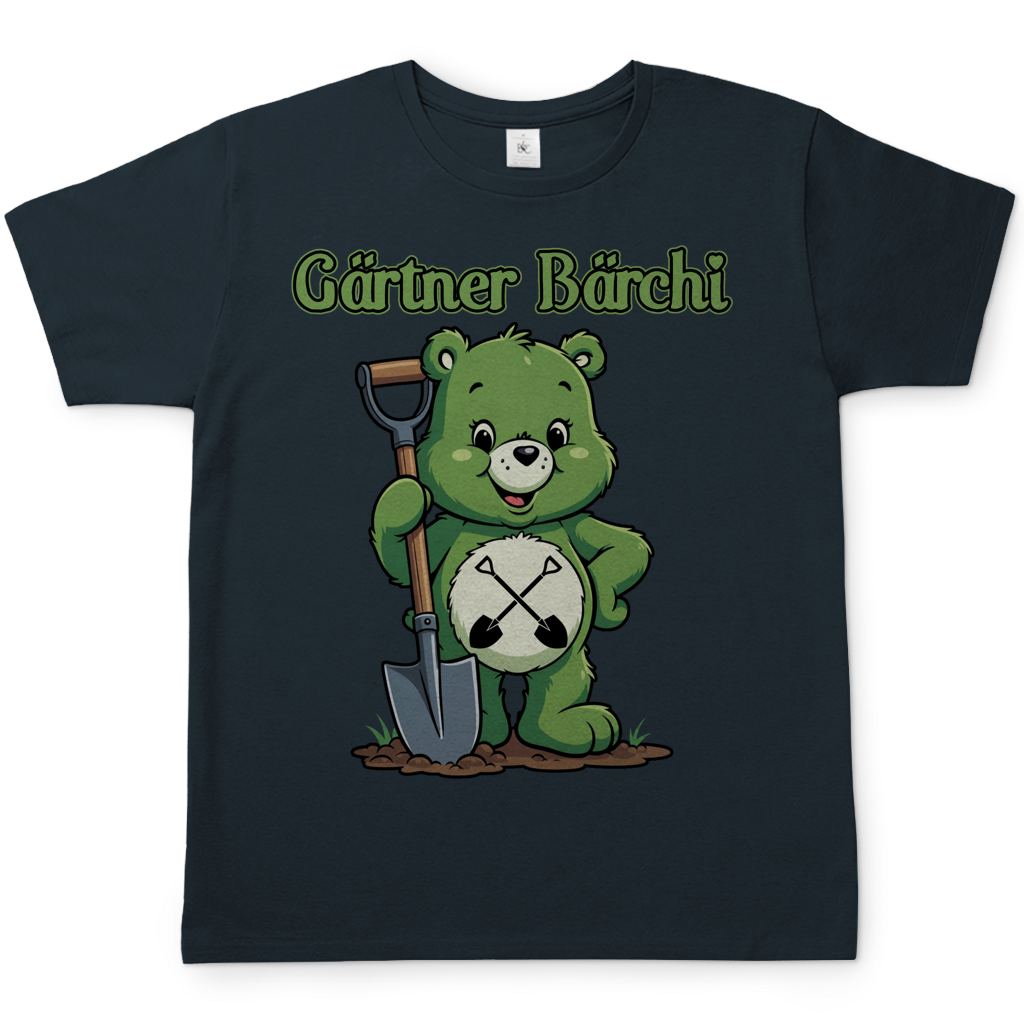 Gärtner Bärchi - Glücksbärchi - Herren T-Shirt Dark Grey Solid