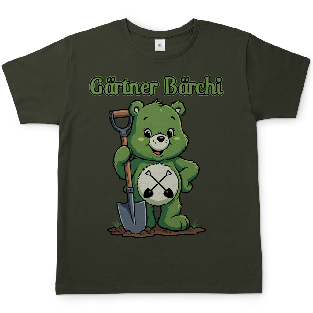Gärtner Bärchi - Glücksbärchi - Herren T-Shirt Urban Khaki