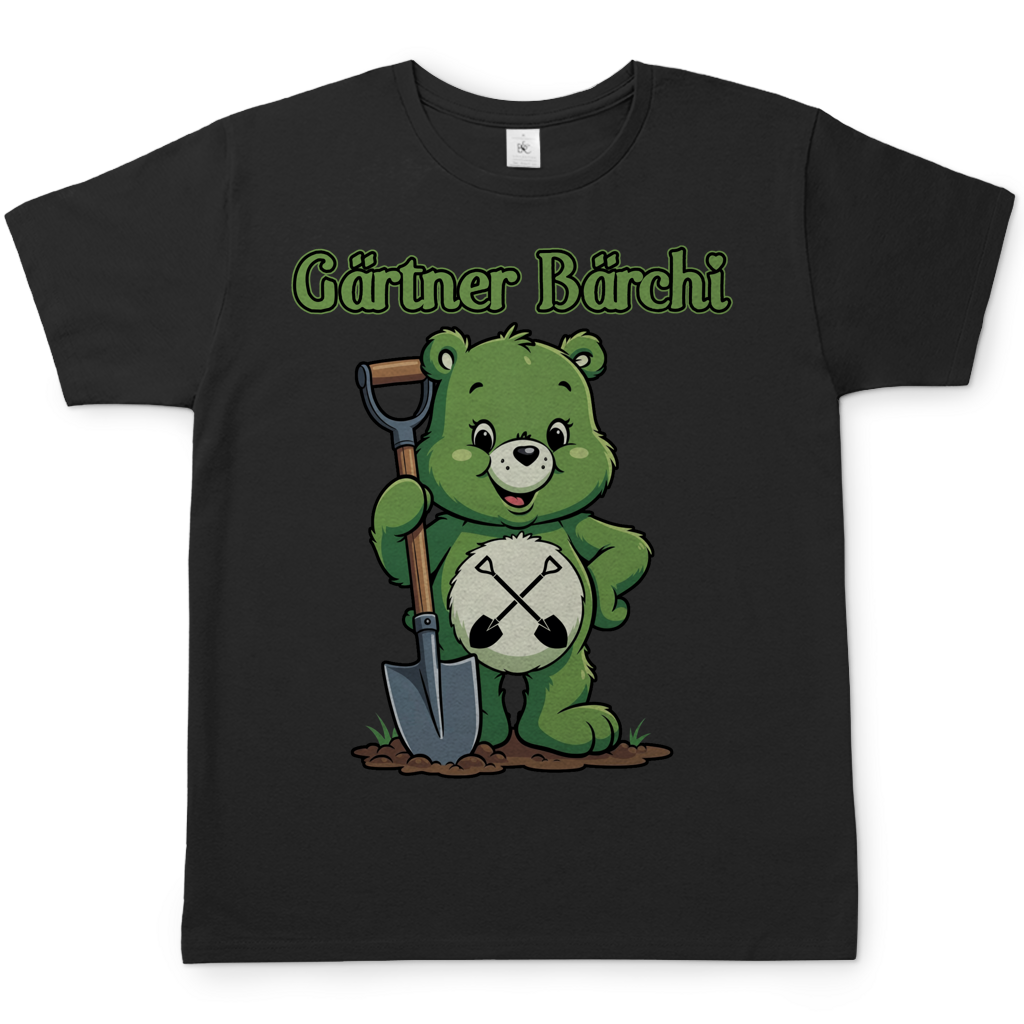 Gärtner Bärchi - Glücksbärchi - Herren T-Shirt Black