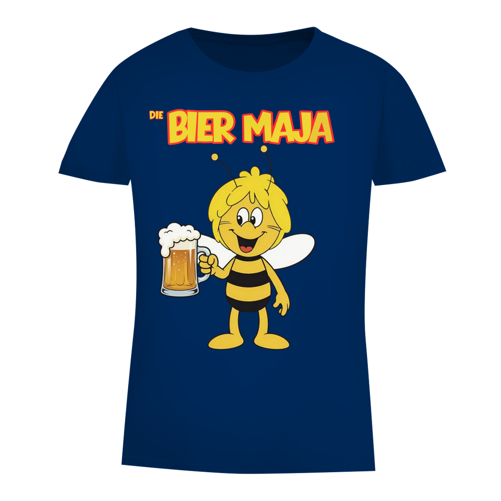 Die Bier Biene Maja - Damen Premium Bio T-Shirt Navy