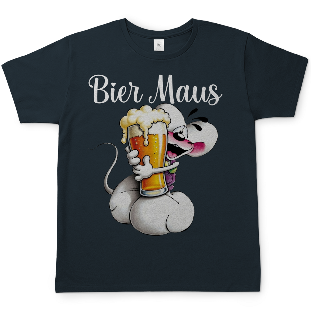 Bier Diddl Maus - Herren T-Shirt Dark Grey Solid
