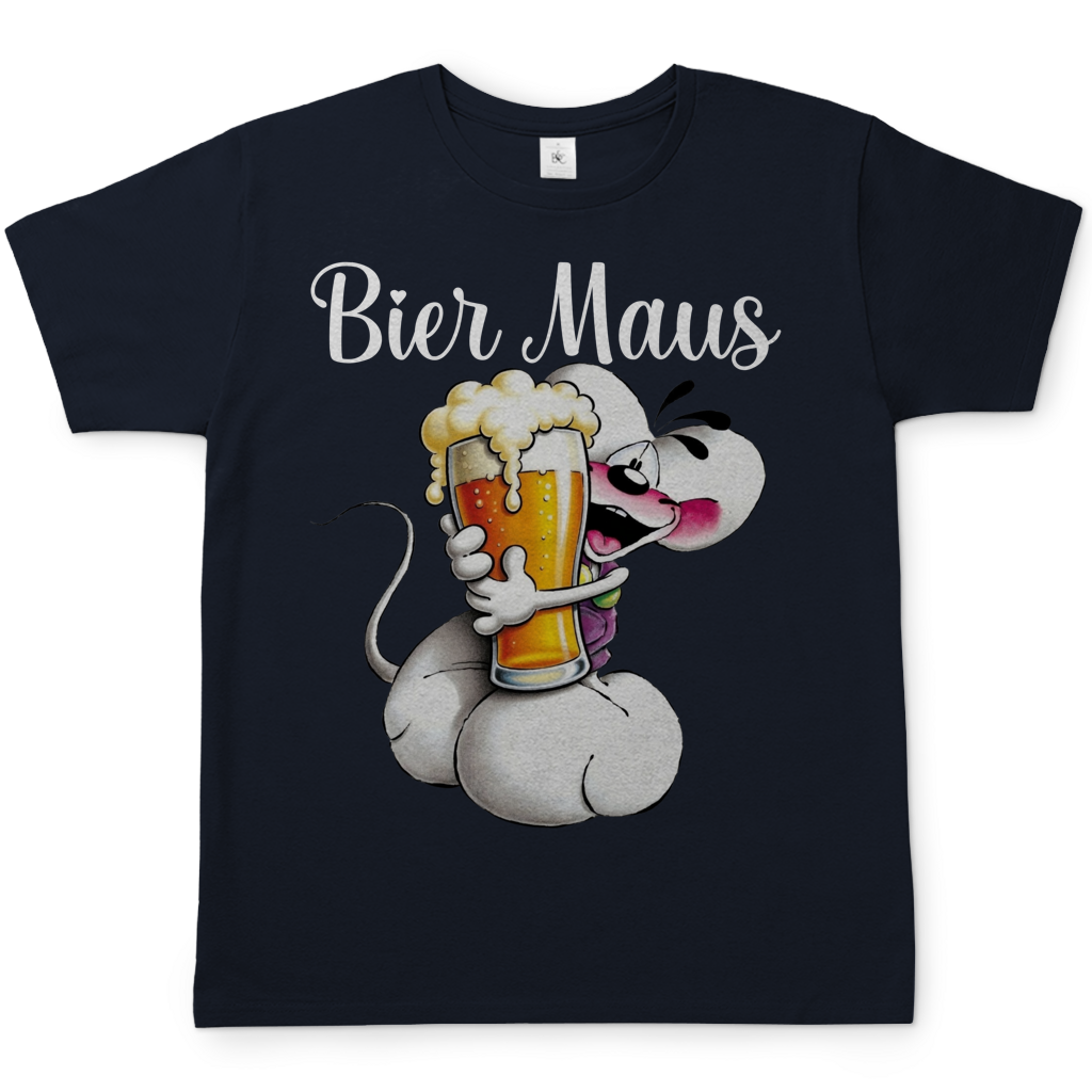 Bier Diddl Maus - Herren T-Shirt Navy