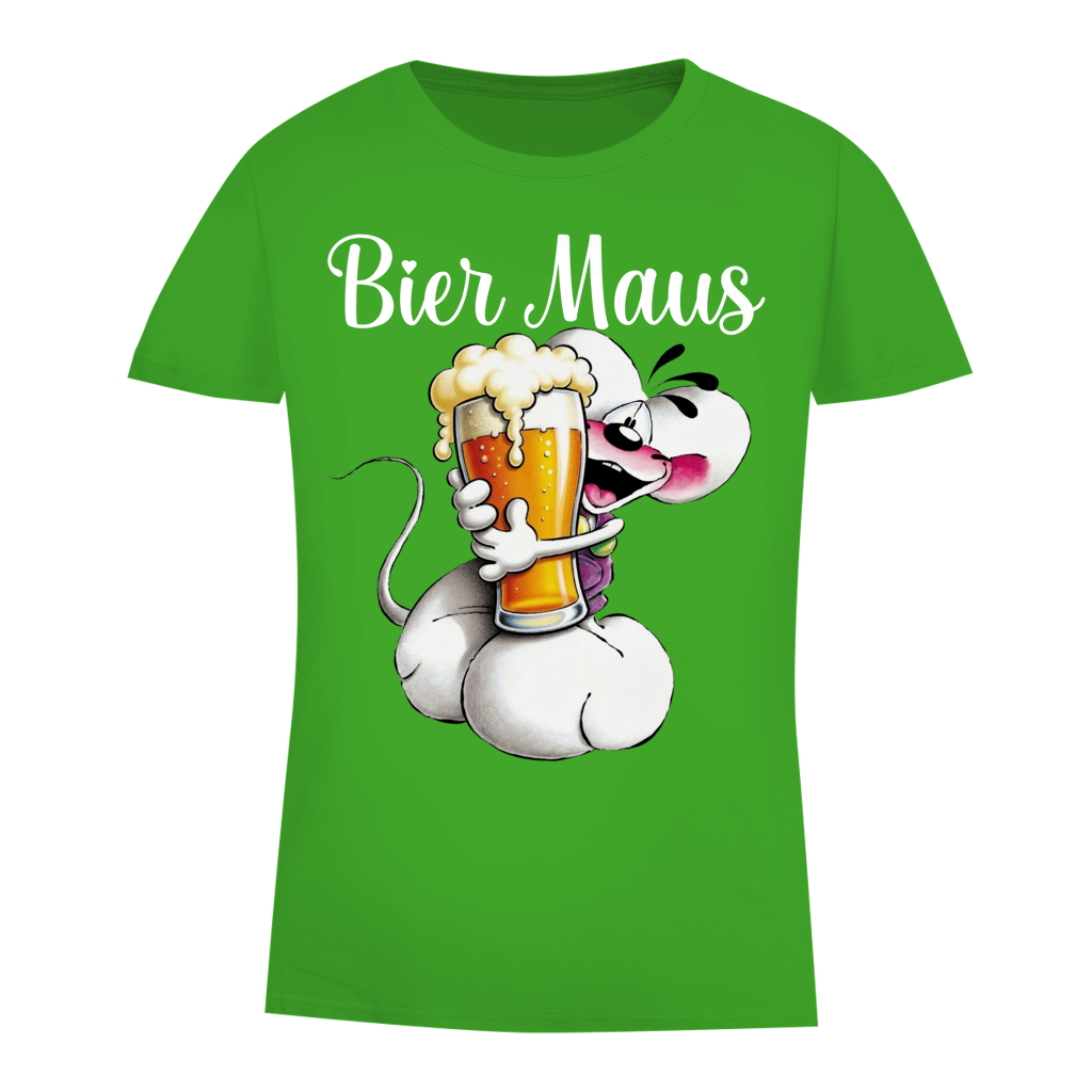 Bier Diddl Maus - Damen Premium Bio T-Shirt Real Green