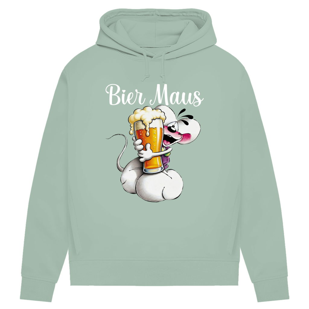 Bier Diddl Maus - Damen Premium Bio Hoodie Sage