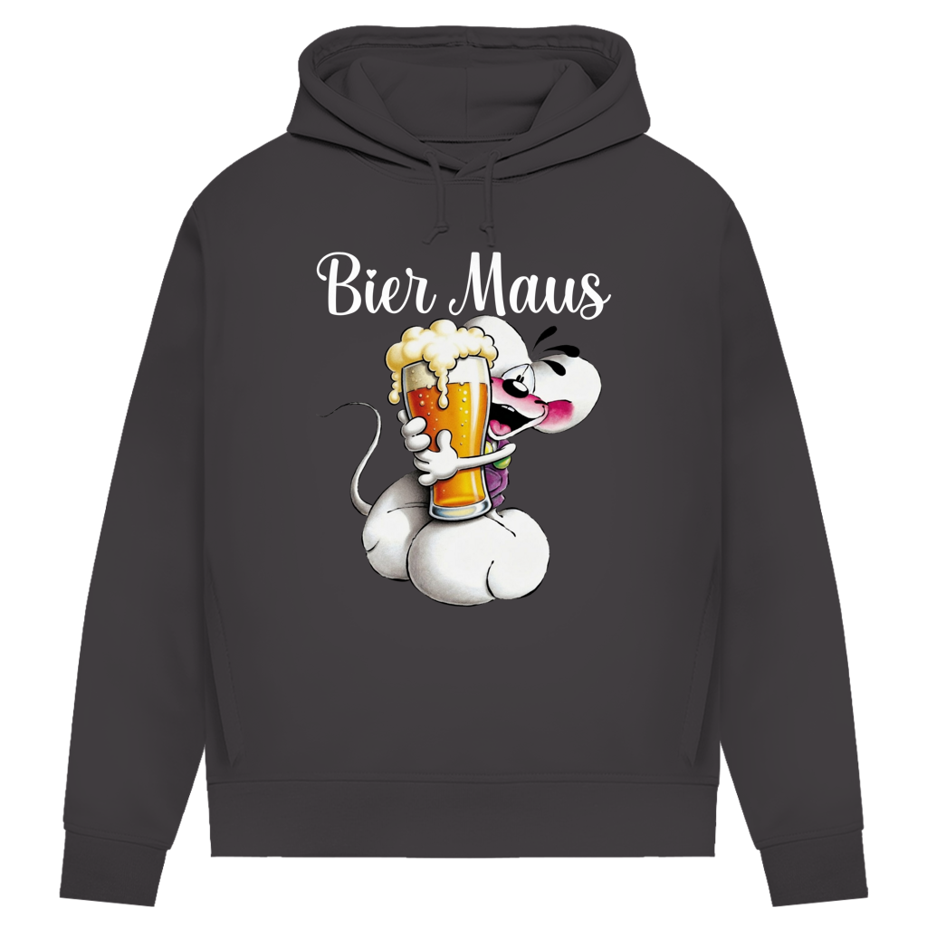 Bier Diddl Maus - Damen Premium Bio Hoodie Asphalt