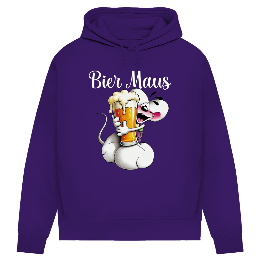 Bier Diddl Maus - Damen Premium Bio Hoodie Radiant Purple